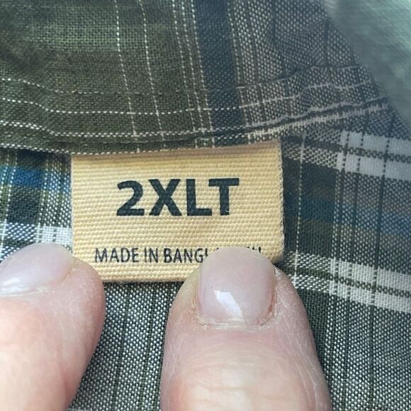 Redhead Green, Blue‎ and White Plaid Short Sleeve Shirt,2XL - Picture 7 of 9